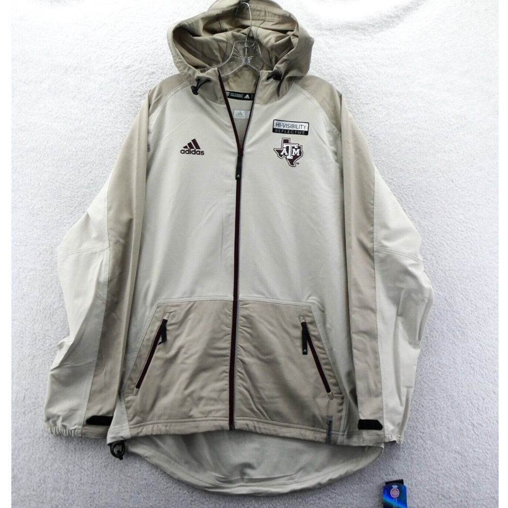 Adidas Climalite Windbreaker Hooded Track Jacket Texas A&M Aggies Men’s